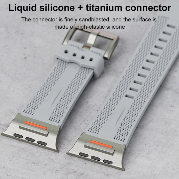 For Apple Watch 46mm / 49mm / 45mm / 44mm Trailblazer Woven Texture Silicone Watch Band(Vintage Rose) by bashfashion