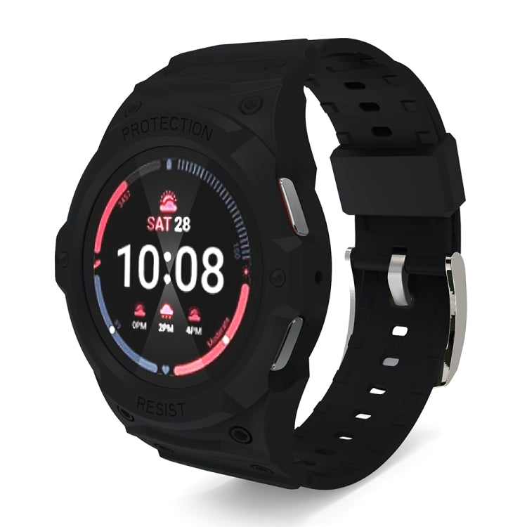 For Samsung Galaxy Watch 7 40mm Integrated TPU Watch Band(Black) by bashfashion