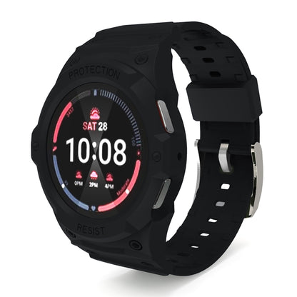 For Samsung Galaxy Watch 7 40mm Integrated TPU Watch Band(Black) by bashfashion