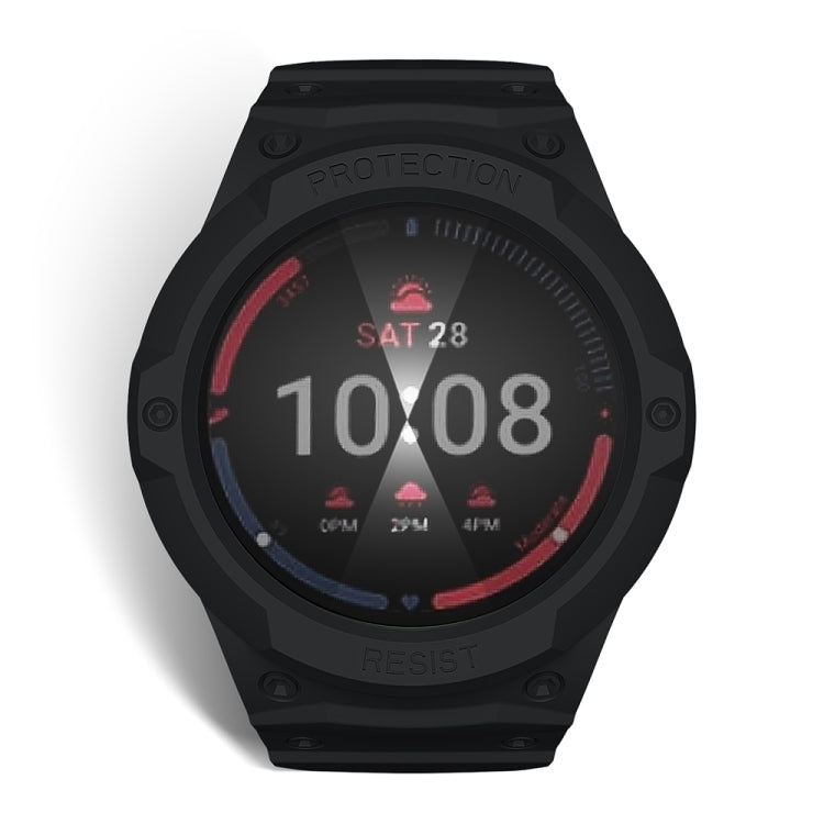 For Samsung Galaxy Watch 7 44mm Integrated TPU Watch Band(Black) by bashfashion