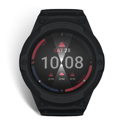 For Samsung Galaxy Watch 7 44mm Integrated TPU Watch Band(Black) by bashfashion