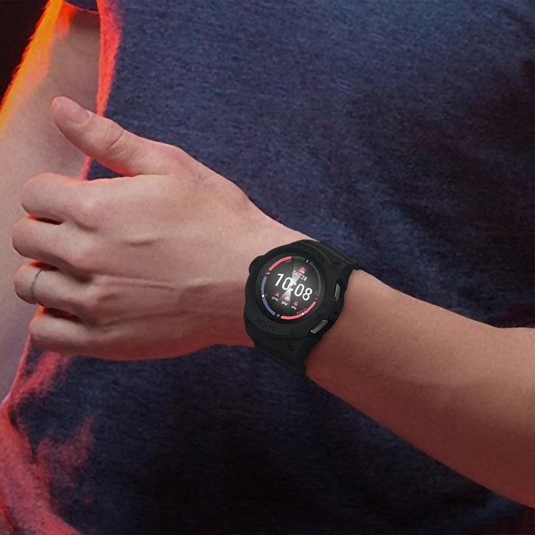 For Samsung Galaxy Watch 7 44mm Integrated TPU Watch Band(Black) by bashfashion