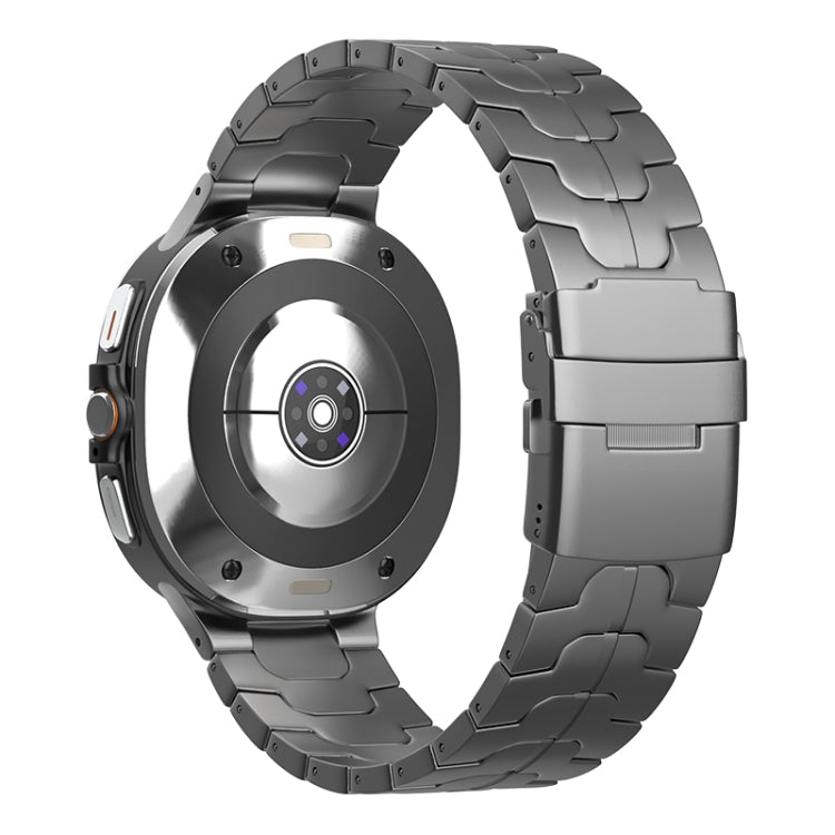 For Samsung Galaxy Watch Ultra / Ultra 2025 Safety Buckle Pure Titanium Watch Band(Grey) by bashfashion