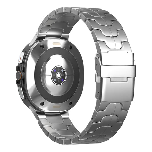 For Samsung Galaxy Watch Ultra / Ultra 2025 Safety Buckle Pure Titanium Watch Band(Silver) by bashfashion