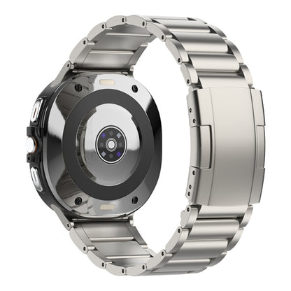 For Samsung Galaxy Watch Ultra / Ultra 2025 Three Beads Tortoise Buckle Titanium Steel Watch Band(Titanium Color) by bashfashion