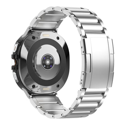 For Samsung Galaxy Watch Ultra / Ultra 2025 Three Beads Tortoise Buckle Titanium Steel Watch Band(Silver) by bashfashion