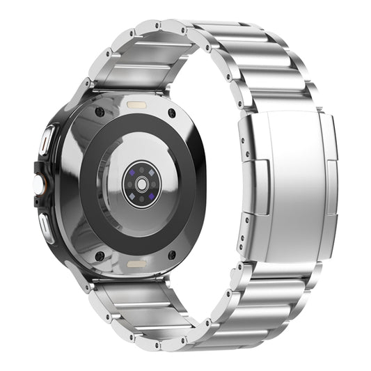 For Samsung Galaxy Watch Ultra / Ultra 2025 Three Beads Tortoise Buckle Titanium Steel Watch Band(Silver) by bashfashion