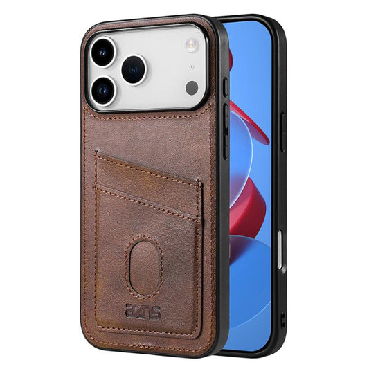 For iPhone 17 Pro AZNS K1 Series Card Slot Business Phone Case(Brown) by AZNS