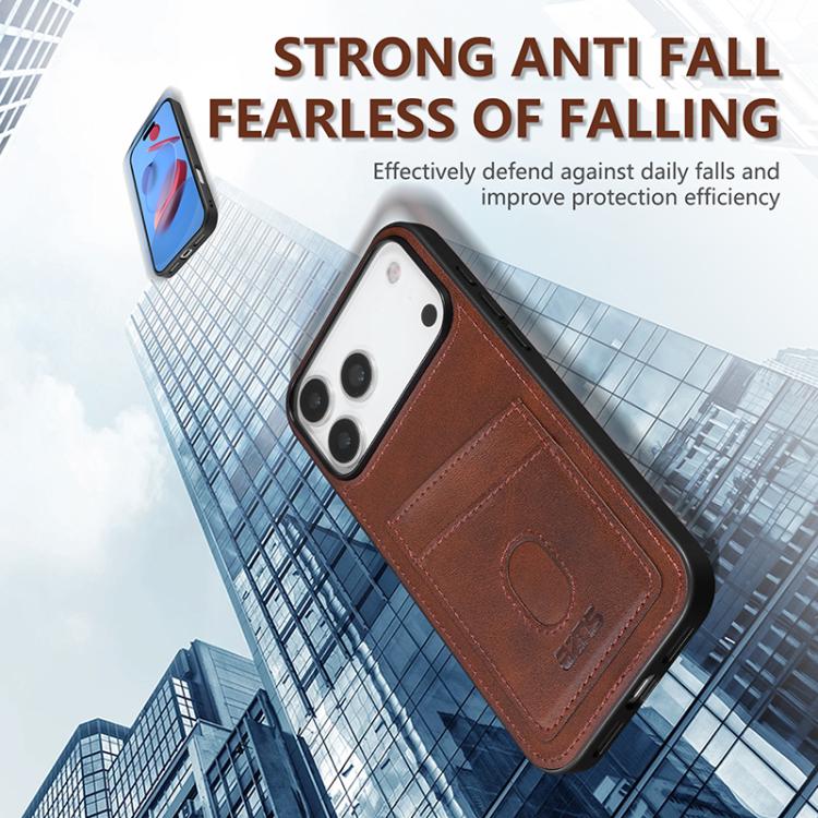 For iPhone 17 Pro AZNS K1 Series Card Slot Business Phone Case(Brown) by AZNS