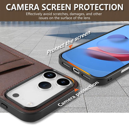 For iPhone 17 Pro AZNS K1 Series Card Slot Business Phone Case(Brown) by AZNS