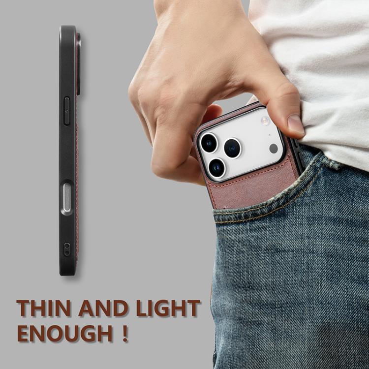 For iPhone 17 Pro AZNS K1 Series Card Slot Business Phone Case(Brown) by AZNS