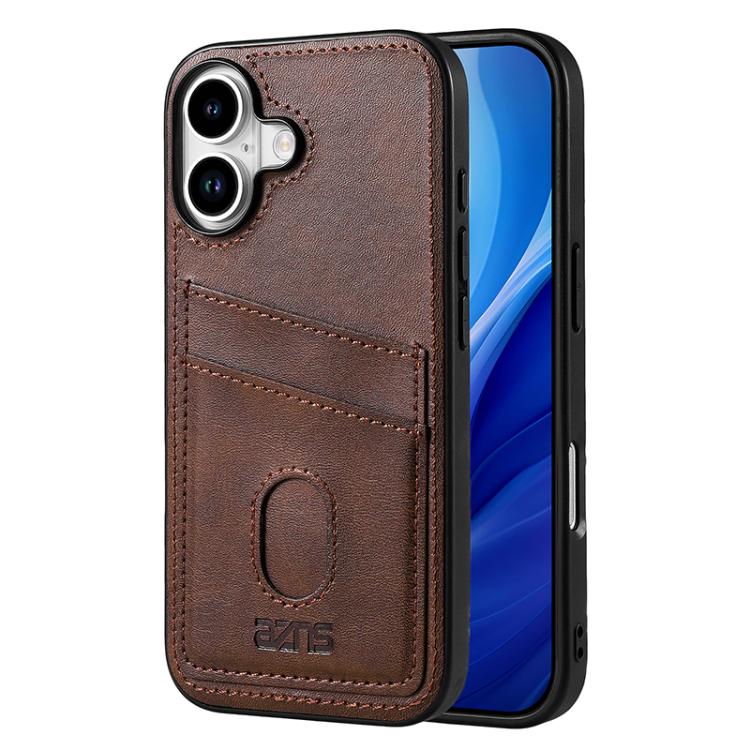 For iPhone 17 AZNS K1 Series Card Slot Business Phone Case(Brown) by AZNS
