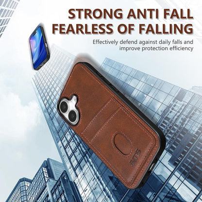 For iPhone 17 AZNS K1 Series Card Slot Business Phone Case(Brown) by AZNS