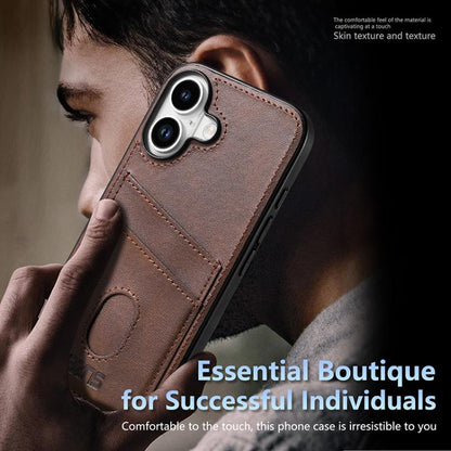 For iPhone 17 AZNS K1 Series Card Slot Business Phone Case(Brown) by AZNS
