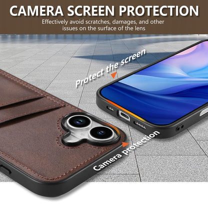 For iPhone 17 AZNS K1 Series Card Slot Business Phone Case(Yellow) by AZNS