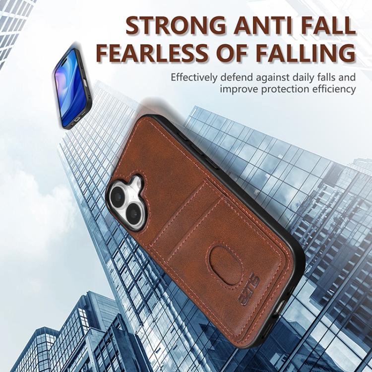 For iPhone 17 AZNS K1 Series Card Slot Business Phone Case(Blue) by AZNS