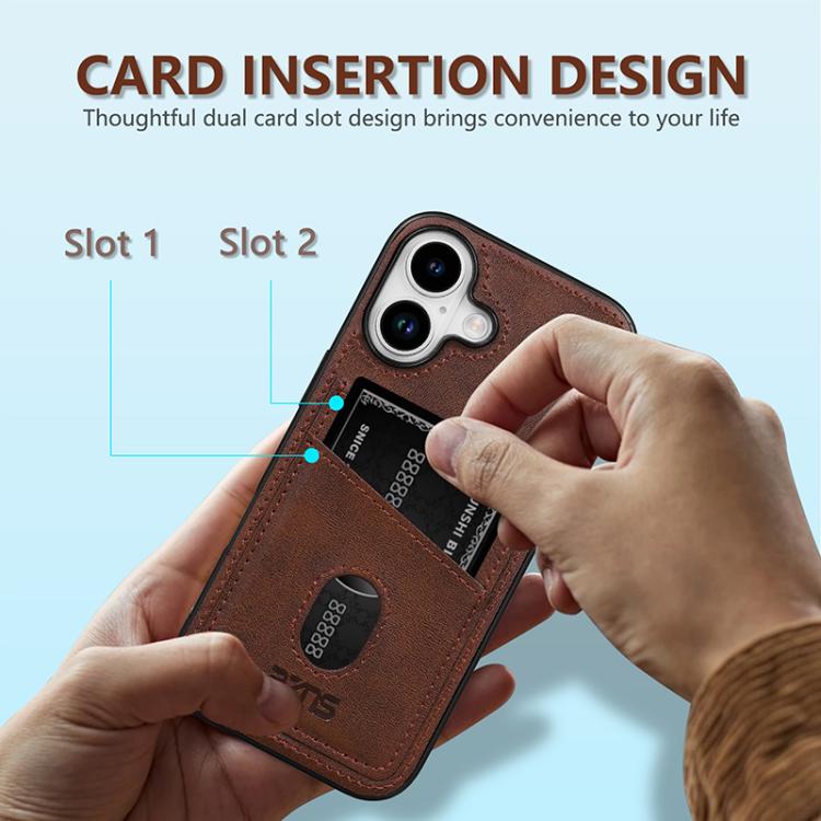 For iPhone 17 AZNS K1 Series Card Slot Business Phone Case(Blue) by AZNS