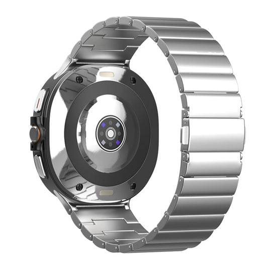 For Samsung Galaxy Watch Ultra / Ultra 2025 One Bead Flat Buckle Pure Titanium Watch Band(Silver) by bashfashion
