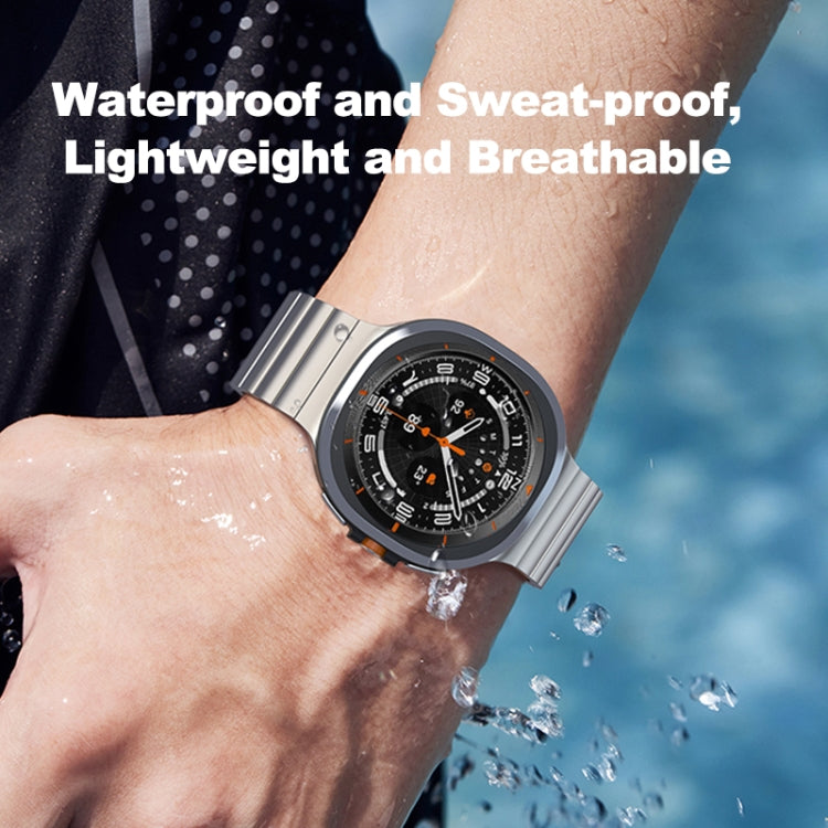 For Samsung Galaxy Watch Ultra / Ultra 2025 One Bead Flat Buckle Pure Titanium Watch Band(Grey) by bashfashion