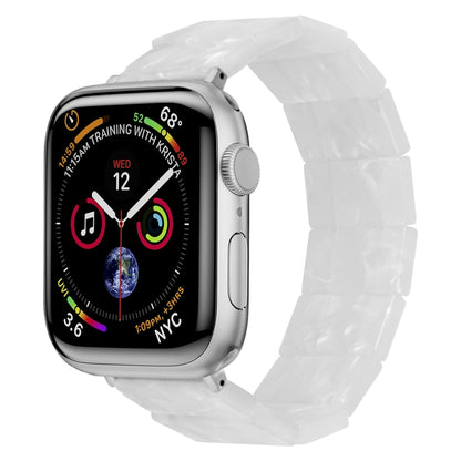 For Apple Watch 46mm / 49mm / 45mm / 44mm Stretch Rope Square Resin Watch Band(White) by bashfashion