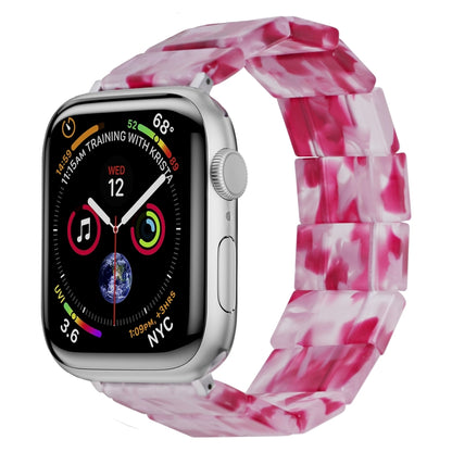 For Apple Watch 46mm / 49mm / 45mm / 44mm Stretch Rope Square Resin Watch Band(Pink Rose) by bashfashion