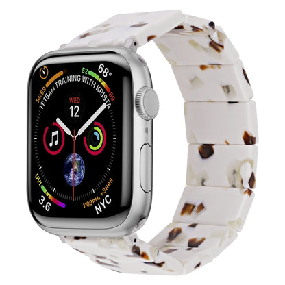 For Apple Watch 46mm / 49mm / 45mm / 44mm Stretch Rope Square Resin Watch Band(Nougat) by bashfashion
