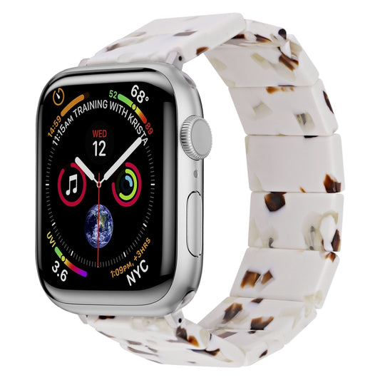 For Apple Watch 46mm / 49mm / 45mm / 44mm Stretch Rope Square Resin Watch Band(Nougat) by bashfashion