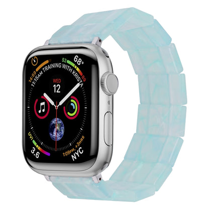 For Apple Watch 46mm / 49mm / 45mm / 44mm Stretch Rope Square Resin Watch Band(Ice Green) by bashfashion