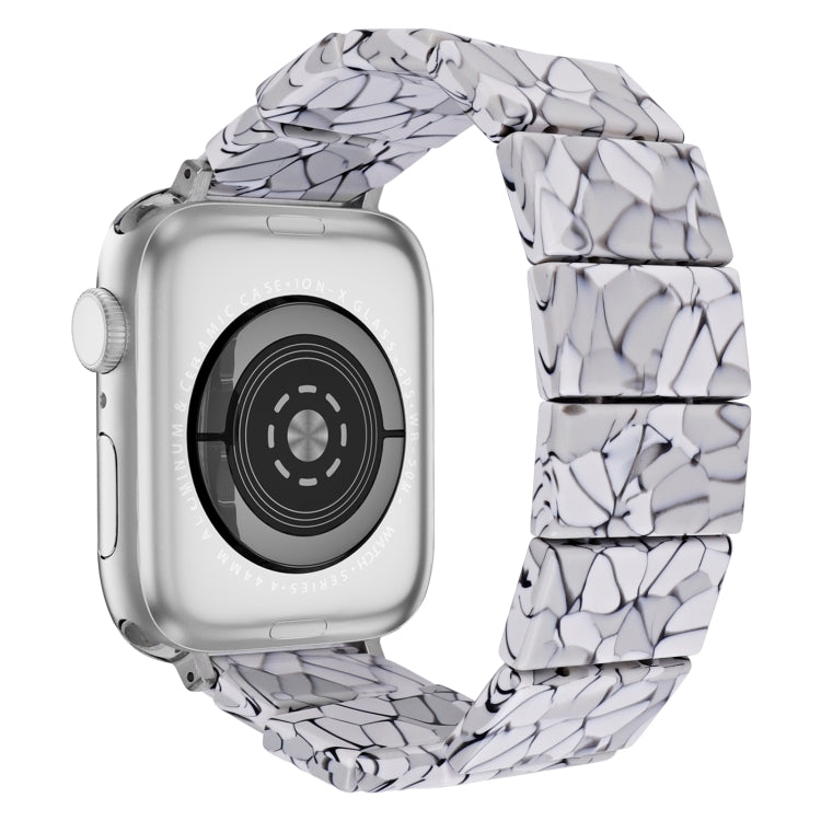 For Apple Watch 42mm / 41mm / 40mm / 38mm Stretch Rope Square Resin Watch Band(Crack) by bashfashion