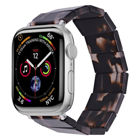 For Apple Watch 42mm / 41mm / 40mm / 38mm Stretch Rope Square Resin Watch Band(Black Grey) by bashfashion