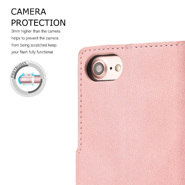 For iPhone SE 2024 Fantasy Skin-feel Calfskin Texture Leather Phone Case(Pink) by bashfashion