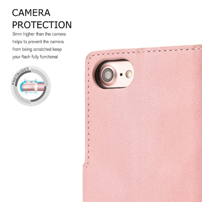For iPhone SE 2024 Fantasy Skin-feel Calfskin Texture Leather Phone Case(Pink) by bashfashion