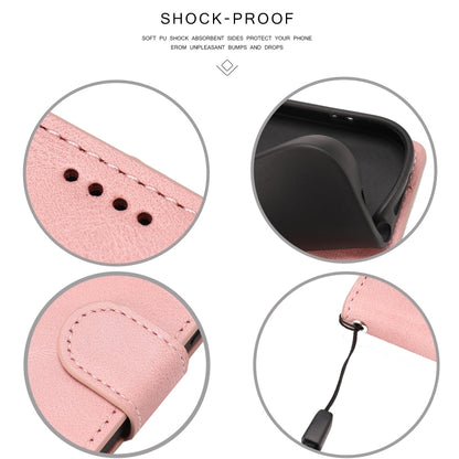 For iPhone SE 2024 Fantasy Skin-feel Calfskin Texture Leather Phone Case(Pink) by bashfashion