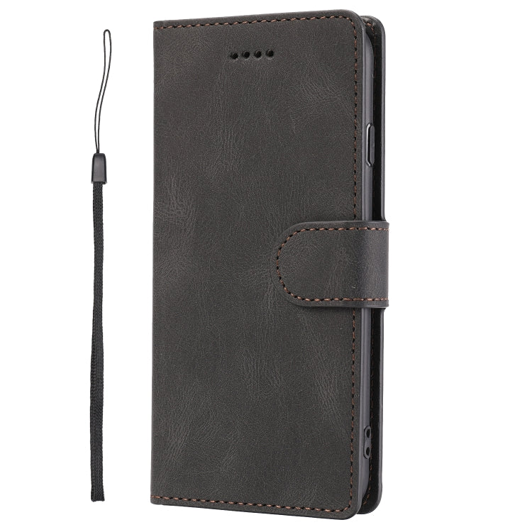 For iPhone SE 2024 Fantasy Skin-feel Calfskin Texture Leather Phone Case(Black) by bashfashion