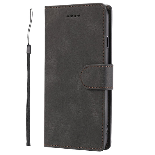 For iPhone SE 2024 Fantasy Skin-feel Calfskin Texture Leather Phone Case(Black) by bashfashion