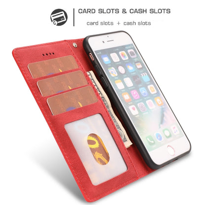 For iPhone SE 2024 Fantasy Skin-feel Calfskin Texture Leather Phone Case(Red) by bashfashion