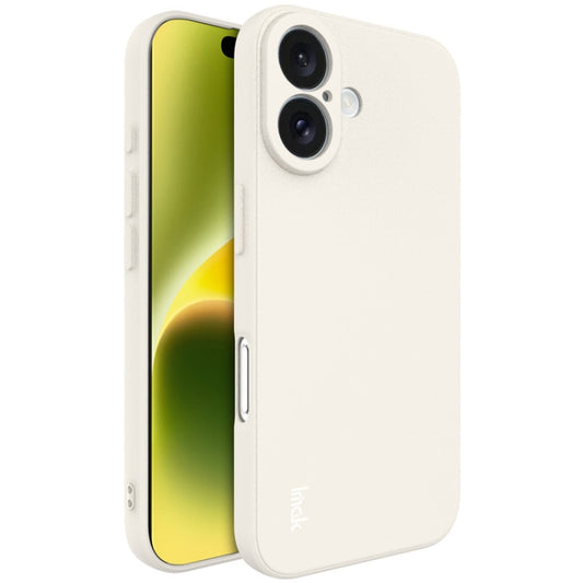 For iPhone 16 imak UC-4 Series Straight Edge TPU Phone Case(White) by imak