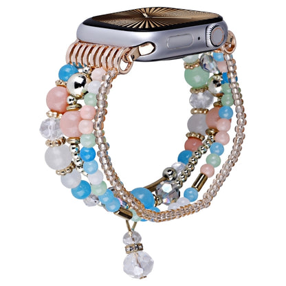 For Apple Watch 42mm / 41mm / 40mm / 38mm Four-row Copper Beads Chain Watch Band(Colorful) by bashfashion