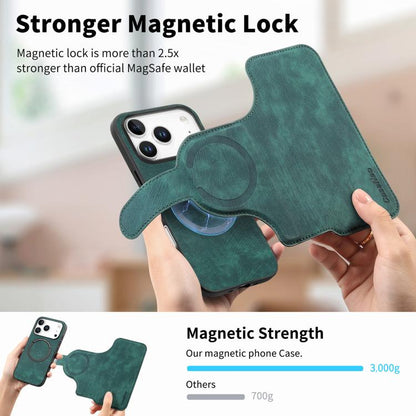 For iPhone 17 Pro Max CaseNeo MagSafe RFID Anti-theft Retro Leather Phone Case(Green) by CaseNeo