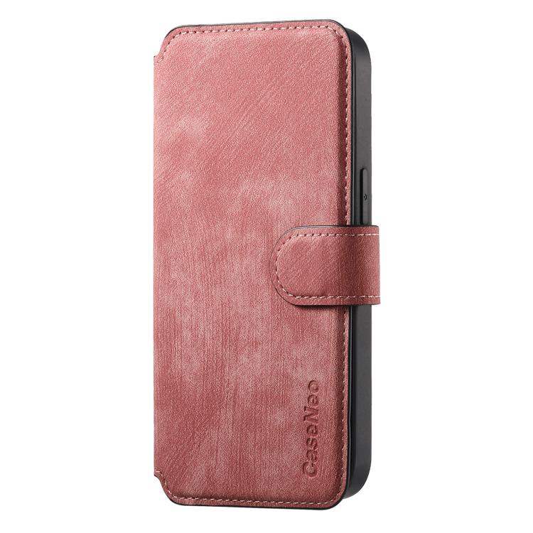 For iPhone 17 Pro Max CaseNeo MagSafe RFID Anti-theft Retro Leather Phone Case(Pink) by CaseNeo