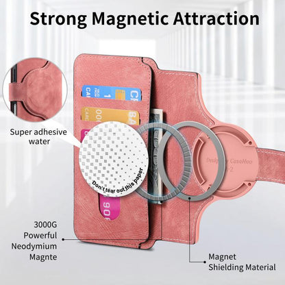 For iPhone 17 Pro Max CaseNeo MagSafe RFID Anti-theft Retro Leather Phone Case(Pink) by CaseNeo
