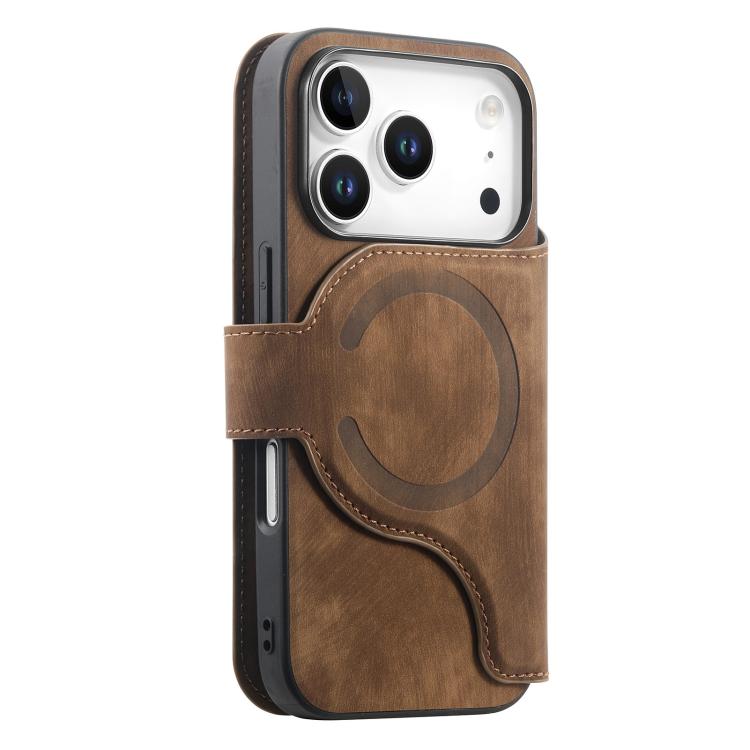 For iPhone 17 Pro CaseNeo MagSafe RFID Anti-theft Retro Leather Phone Case(Brown) by CaseNeo