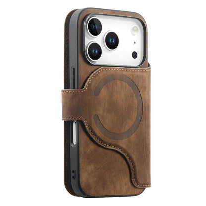 For iPhone 17 Pro CaseNeo MagSafe RFID Anti-theft Retro Leather Phone Case(Brown) by CaseNeo