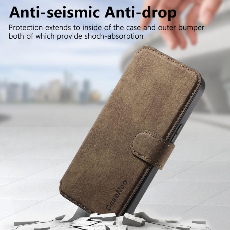 For iPhone 17 Pro CaseNeo MagSafe RFID Anti-theft Retro Leather Phone Case(Brown) by CaseNeo