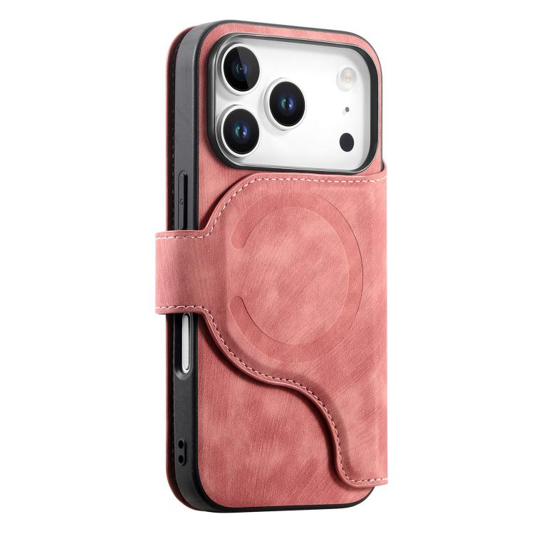 For iPhone 17 Pro CaseNeo MagSafe RFID Anti-theft Retro Leather Phone Case(Pink) by CaseNeo