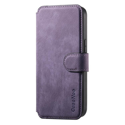 For iPhone 17 Pro CaseNeo MagSafe RFID Anti-theft Retro Leather Phone Case(Purple) by CaseNeo