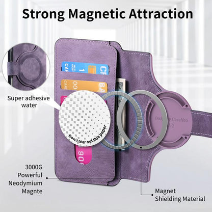 For iPhone 17 Pro CaseNeo MagSafe RFID Anti-theft Retro Leather Phone Case(Purple) by CaseNeo