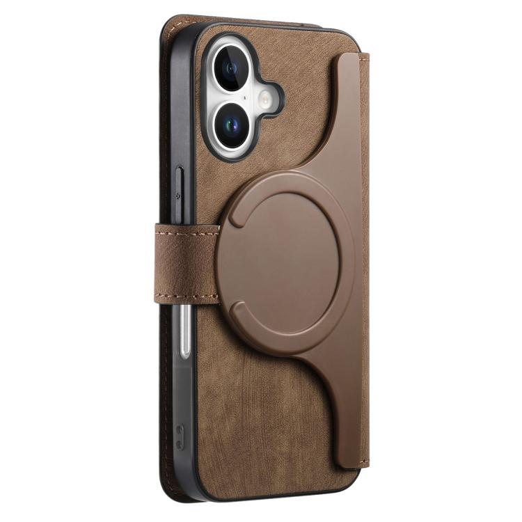 For iPhone 17 CaseNeo MagSafe RFID Anti-theft Retro Leather Phone Case(Brown) by CaseNeo