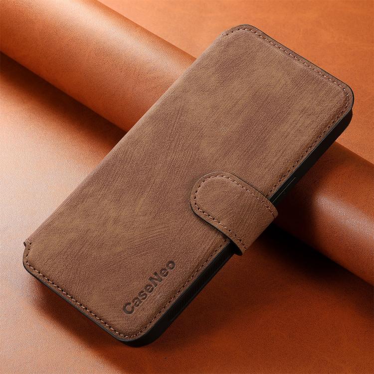 For iPhone 17 CaseNeo MagSafe RFID Anti-theft Retro Leather Phone Case(Brown) by CaseNeo