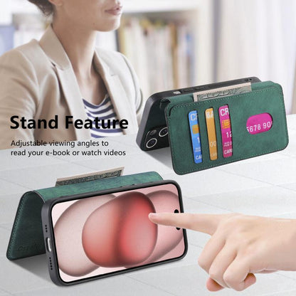 For iPhone 17 CaseNeo MagSafe RFID Anti-theft Retro Leather Phone Case(Green) by CaseNeo